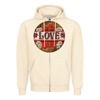 Sandshell hello love bug ladybug ornament Zipper Hoodie - BarkalooDesign