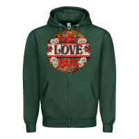Sports Green hello love bug ladybug ornament Zipper Hoodie - BarkalooDesign