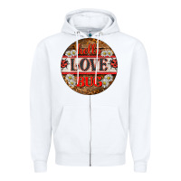 White hello love bug ladybug ornament Zipper Hoodie - BarkalooDesign