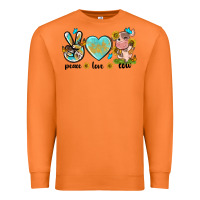 Carrot peace love cute cow Premium Sweatshirt - NancyCooperArtShop
