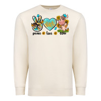 Sandshell peace love cute cow Premium Sweatshirt - NancyCooperArtShop