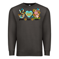 Smoke peace love cute cow Premium Sweatshirt - NancyCooperArtShop