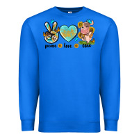 True Royal peace love cute cow Premium Sweatshirt - NancyCooperArtShop