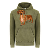 Vintage Olive dachshund Vintage Hoodie - RanaPortraitStore