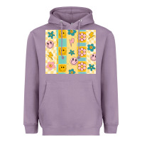 Lavender retro daisy Heavyweight Hoodie - MaliasSmallBusiness