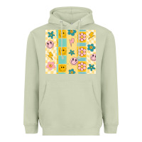 Matcha retro daisy Heavyweight Hoodie - MaliasSmallBusiness
