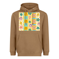 Toasted Coconut retro daisy Heavyweight Hoodie - MaliasSmallBusiness
