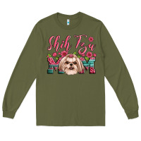 Army Green love shih tzus Long Sleeve Tee - JahusDesignShop