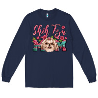 Navy love shih tzus Long Sleeve Tee - JahusDesignShop