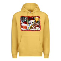 Antique Gold christmas sports background Premium Hoodie - AdoDesignShop