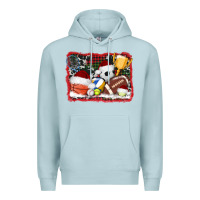 Blue Mist christmas sports background Premium Hoodie - AdoDesignShop