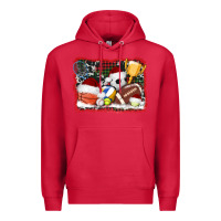 Cardinal christmas sports background Premium Hoodie - AdoDesignShop