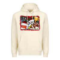 Sandshell christmas sports background Premium Hoodie - AdoDesignShop