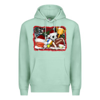 Seafoam christmas sports background Premium Hoodie - AdoDesignShop