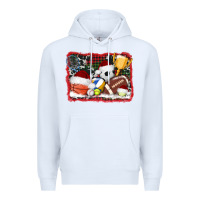 White christmas sports background Premium Hoodie - AdoDesignShop