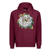 Burgundy Pillow Fight Rose Premium Hoodie - LillyAllenDesigns