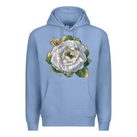 Colony Blue Pillow Fight Rose Premium Hoodie - LillyAllenDesigns