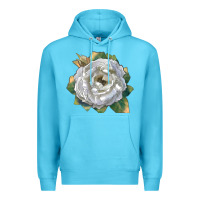 Ocean Blue Pillow Fight Rose Premium Hoodie - LillyAllenDesigns