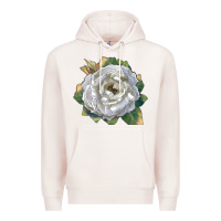 Pale Pink Pillow Fight Rose Premium Hoodie - LillyAllenDesigns