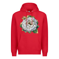 Red Pillow Fight Rose Premium Hoodie - LillyAllenDesigns