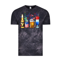 Cloud Black 4th of July American drinks Vintage Tee - Neo Western