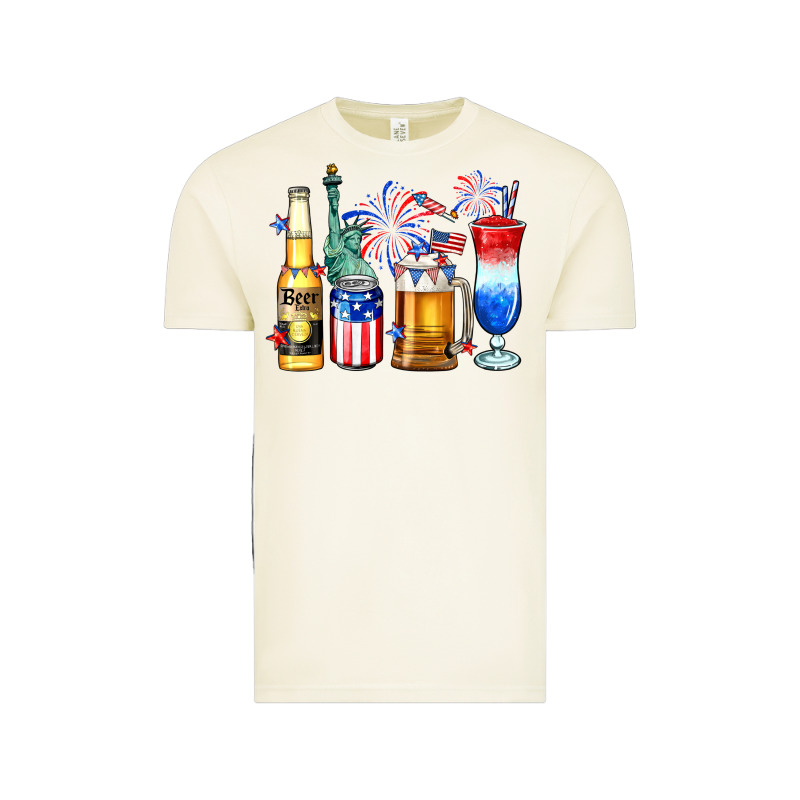 4th Of July American Drinks Vintage Tee by Neo Western | Teevron