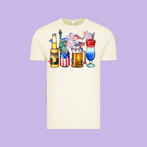 4th Of July American Drinks Vintage Tee Designed By Neo Western