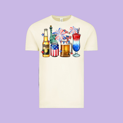 4th Of July American Drinks Vintage Tee Designed By Neo Western