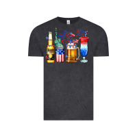 Vintage Black 4th of July American drinks Vintage Tee - Neo Western