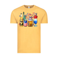 Vintage Mustard 4th of July American drinks Vintage Tee - Neo Western