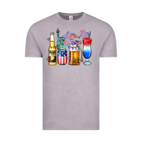 Vintage Zinc 4th of July American drinks Vintage Tee - Neo Western