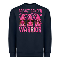 Navy Breast Cancer Warrior Afro Gnomes Heavyweight Sweatshirt - texasbilliewilder