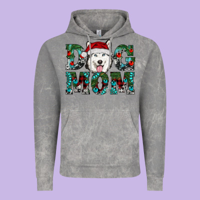 Christmas Dog Mom Husky Vintage Hoodie Designed By Ranaportraitstore