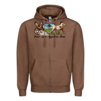 Chestnut peace love appaloosa horse Zipper Hoodie - LillyAllenDesigns