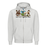 Peace Love Appaloosa Horse Zipper Hoodie | Teevron