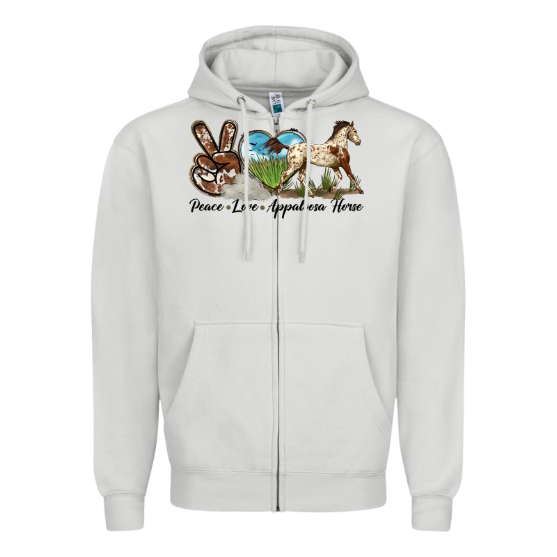 Peace Love Appaloosa Horse Zipper Hoodie by LillyAllenDesigns | Teevron