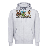 Heather Grey peace love appaloosa horse Zipper Hoodie - LillyAllenDesigns