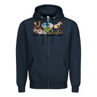 Navy peace love appaloosa horse Zipper Hoodie - LillyAllenDesigns