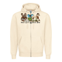 Sandshell peace love appaloosa horse Zipper Hoodie - LillyAllenDesigns