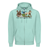 Seafoam peace love appaloosa horse Zipper Hoodie - LillyAllenDesigns