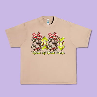Three Up Theree Down Softball Urban Heavy Tee Designed By Racoondesign