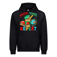 Black coffee teach repeat Urban Hoodie - NancyCooperArtShop
