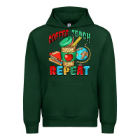 Forest Green coffee teach repeat Urban Hoodie - NancyCooperArtShop