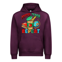 Mauve Wine coffee teach repeat Urban Hoodie - NancyCooperArtShop