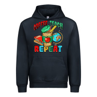 Navy coffee teach repeat Urban Hoodie - NancyCooperArtShop