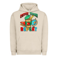 Pigment French Oak coffee teach repeat Urban Hoodie - NancyCooperArtShop