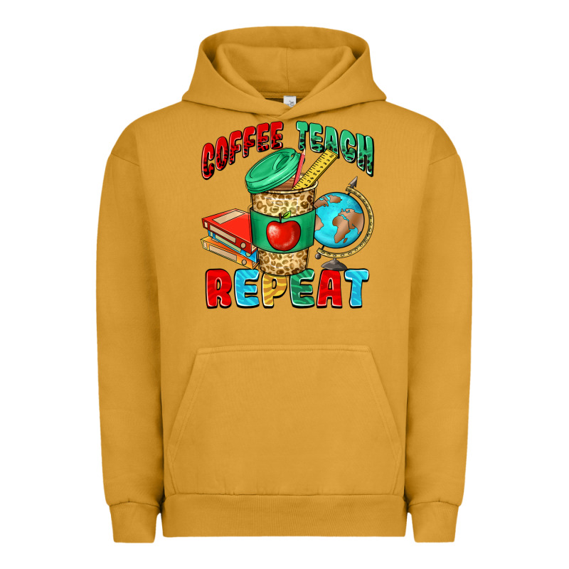 Coffee Teach Repeat Urban Hoodie by NancyCooperArtShop | Teevron