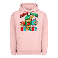 Pigment Salmon coffee teach repeat Urban Hoodie - NancyCooperArtShop