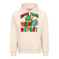 Sandshell coffee teach repeat Urban Hoodie - NancyCooperArtShop