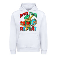 White coffee teach repeat Urban Hoodie - NancyCooperArtShop
